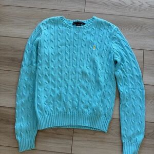 Ralph Lauren Men's Crewneck Sweater - Aqua Blue